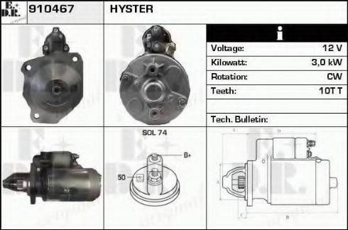 EDR 910467 - Starteris autospares.lv