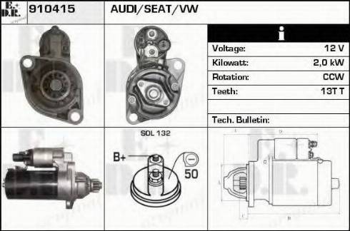 EDR 910415 - Starter www.autospares.lv