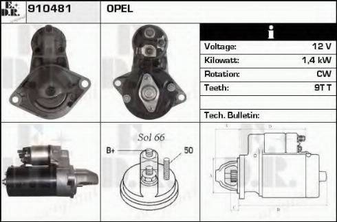 EDR 910481 - Starter www.autospares.lv