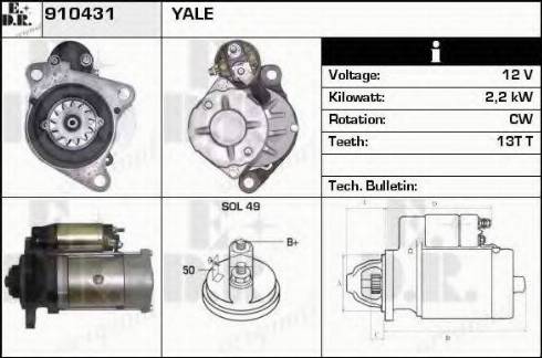 EDR 910431 - Starteris www.autospares.lv