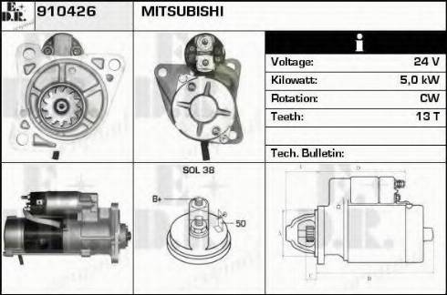 EDR 910426 - Стартер www.autospares.lv