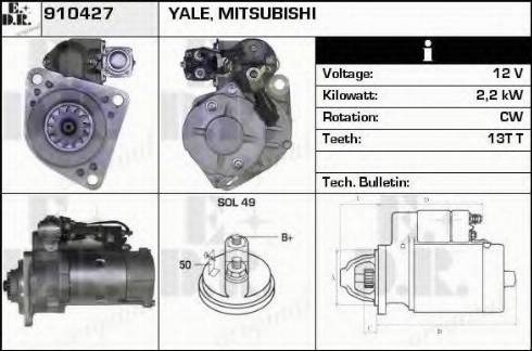 EDR 910427 - Starteris www.autospares.lv