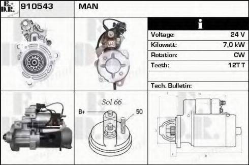 EDR 910543 - Starteris www.autospares.lv