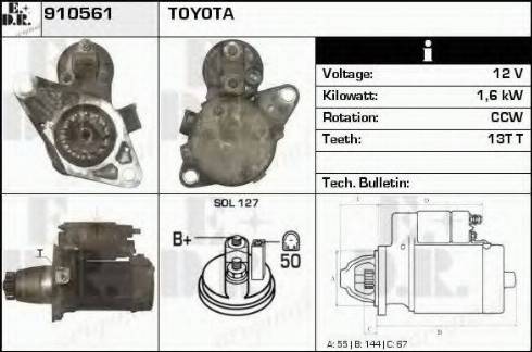 EDR 910561 - Стартер www.autospares.lv