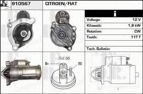 EDR 910567 - Starteris www.autospares.lv