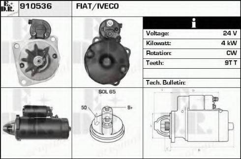 EDR 910536 - Starter www.autospares.lv