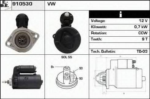 EDR 910530 - Starteris www.autospares.lv