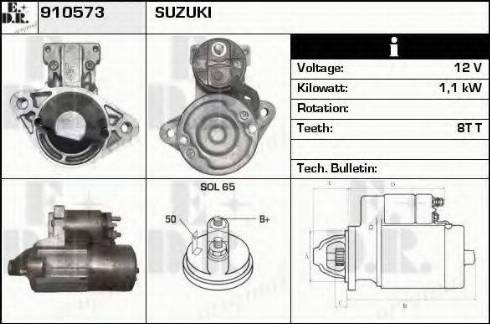 EDR 910573 - Starter www.autospares.lv