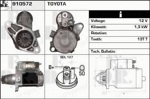 EDR 910572 - Стартер www.autospares.lv