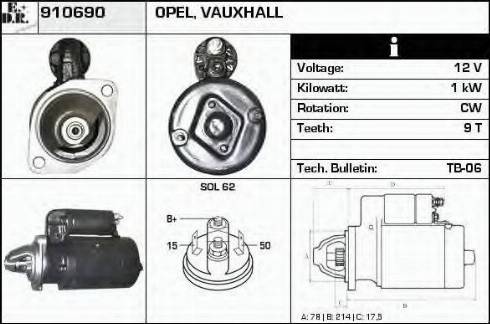 EDR 910690 - Starteris autospares.lv