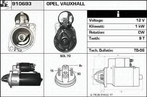 EDR 910693 - Starteris www.autospares.lv