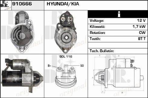 EDR 910666 - Starter www.autospares.lv