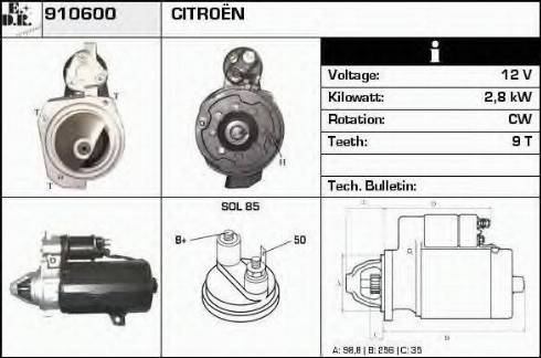 EDR 910600 - Starteris autospares.lv