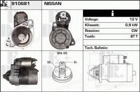 EDR 910681 - Стартер www.autospares.lv