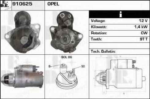 EDR 910625 - Starter www.autospares.lv