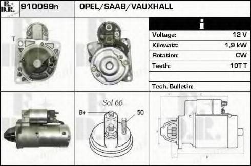 EDR 910099N - Starteris autospares.lv