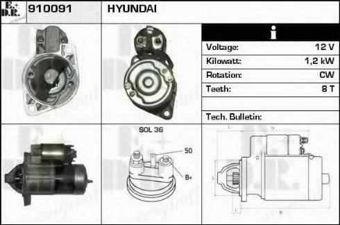 EDR 910091 - Starteris www.autospares.lv