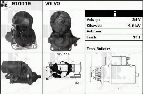 EDR 910049 - Starteris www.autospares.lv