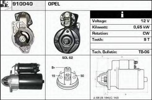 EDR 910040 - Starteris autospares.lv