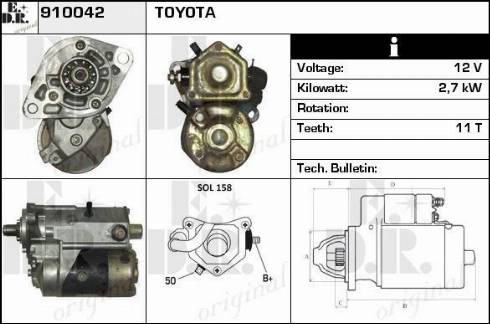 EDR 910042 - Starter www.autospares.lv