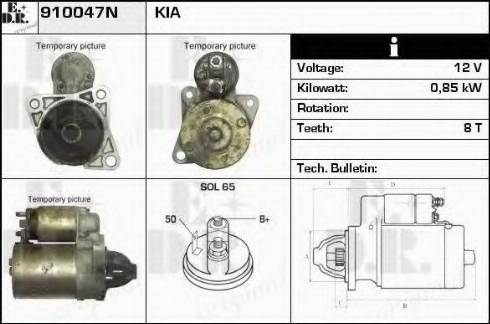 EDR 910047N - Starteris autospares.lv