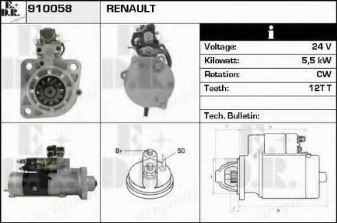 EDR 910058 - Starteris www.autospares.lv