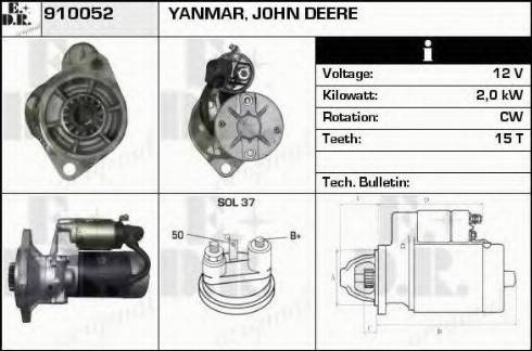 EDR 910052 - Стартер www.autospares.lv