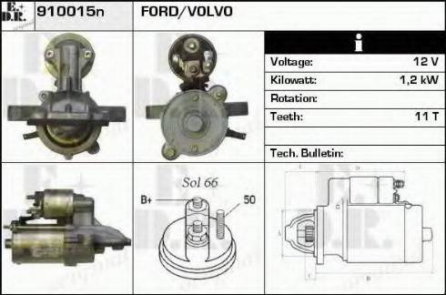 EDR 910015N - Starteris autospares.lv