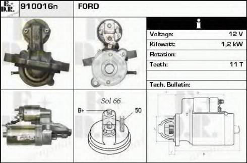 EDR 910016N - Starteris www.autospares.lv