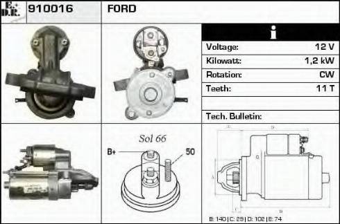 EDR 910016 - Стартер www.autospares.lv