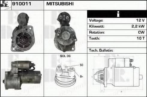 EDR 910011 - Starteris autospares.lv