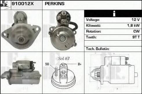 EDR 910012X - Starteris autospares.lv