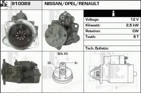 EDR 910089 - Стартер www.autospares.lv