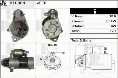 EDR 910081 - Starteris www.autospares.lv