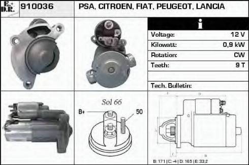 EDR 910036 - Starteris www.autospares.lv