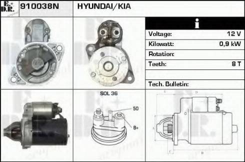 EDR 910038N - Starteris www.autospares.lv