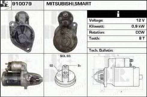 EDR 910079 - Starter www.autospares.lv