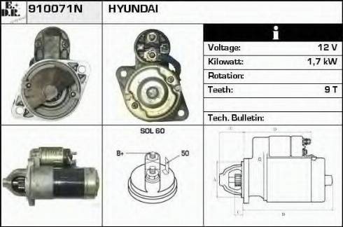 EDR 910071N - Starteris autospares.lv