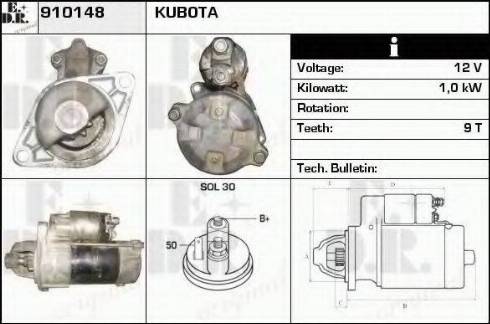 EDR 910148 - Стартер www.autospares.lv