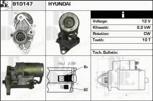 EDR 910147 - Starteris www.autospares.lv