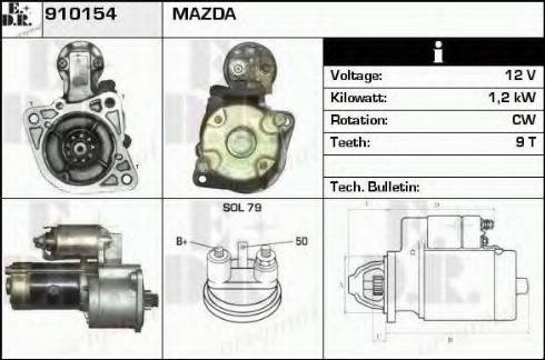 EDR 910154 - Starteris autospares.lv