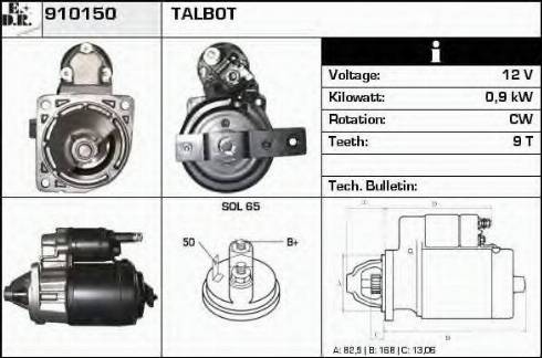 EDR 910150 - Starteris autospares.lv