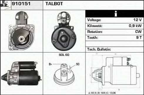 EDR 910151 - Starteris autospares.lv