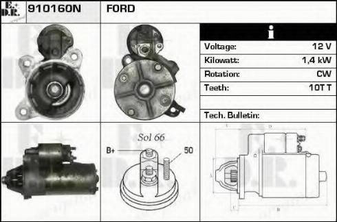 EDR 910160N - Starteris www.autospares.lv