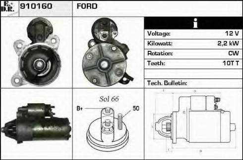 EDR 910160 - Starteris www.autospares.lv