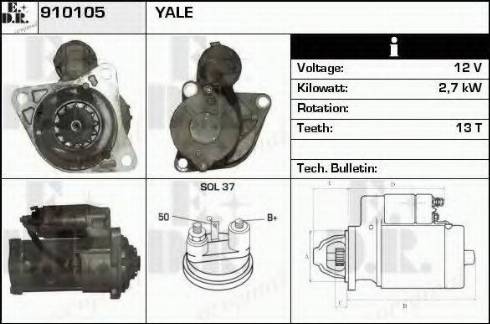 EDR 910105 - Starteris www.autospares.lv