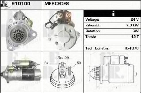 EDR 910100 - Starteris www.autospares.lv