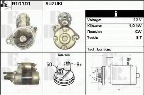 EDR 910101 - Starteris www.autospares.lv