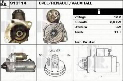 EDR 910114 - Стартер www.autospares.lv