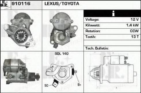 EDR 910116 - Starteris autospares.lv